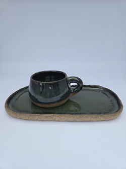 CONJUNTO JARRA CAF� SEM TAMPA 350ML COM 3 XICARAS 70ML E PIRES ORGANICOS