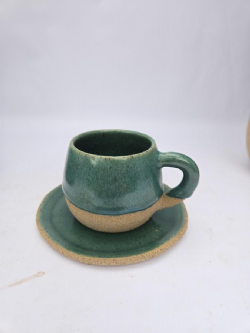 CONJUNTO DE 2 XICARAS DE CAFE 150ML COM PIRES, JARRA DE CAFE SEM TAMPA, COADOR E QUEIJEIRA P